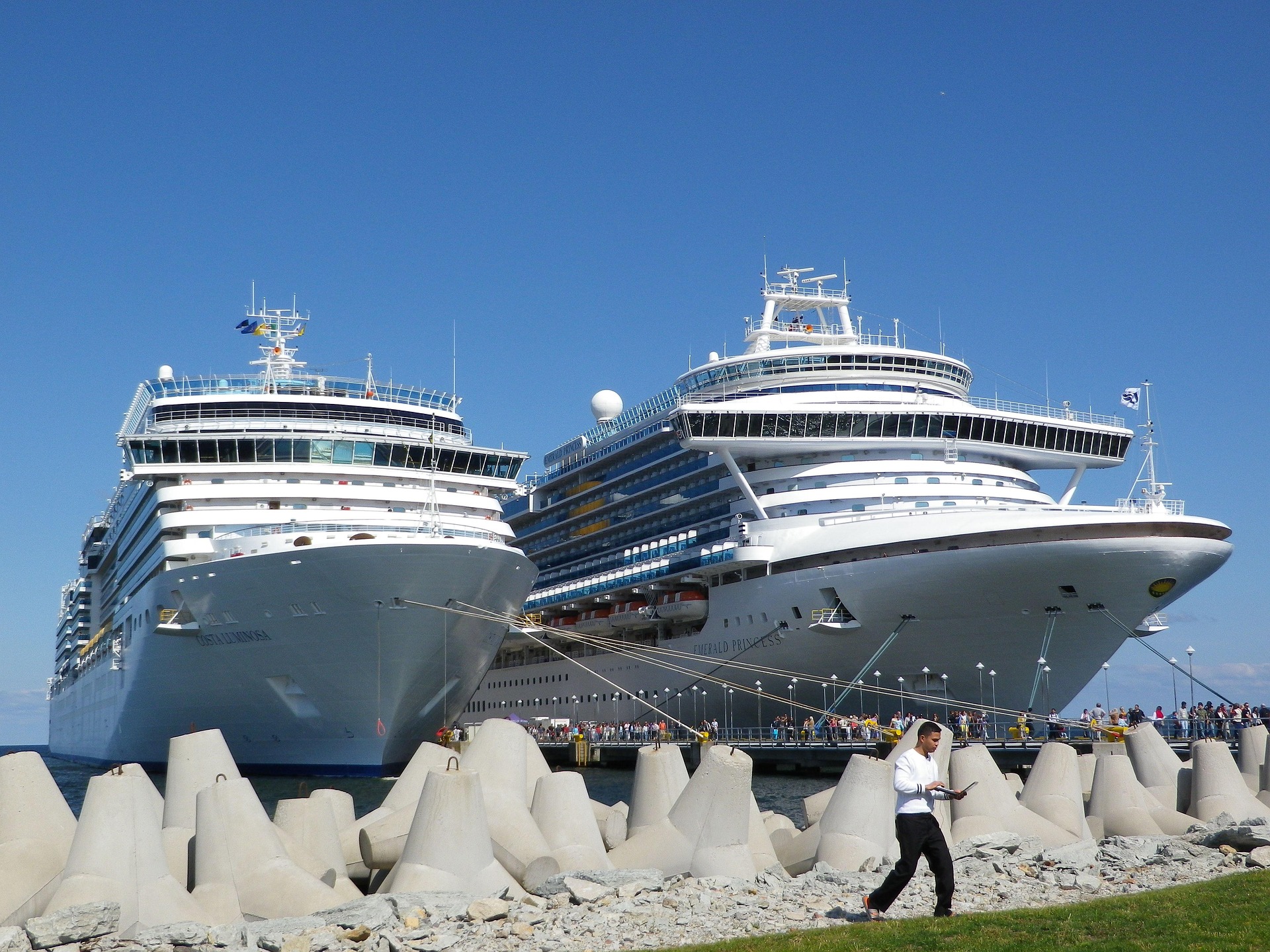 Cruise ships at dock